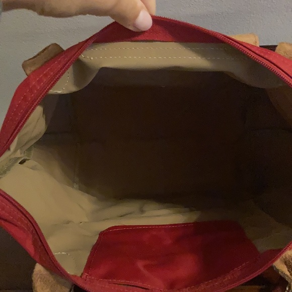 Red Longchamp shoulder bag le piliage - Picture 4 of 4